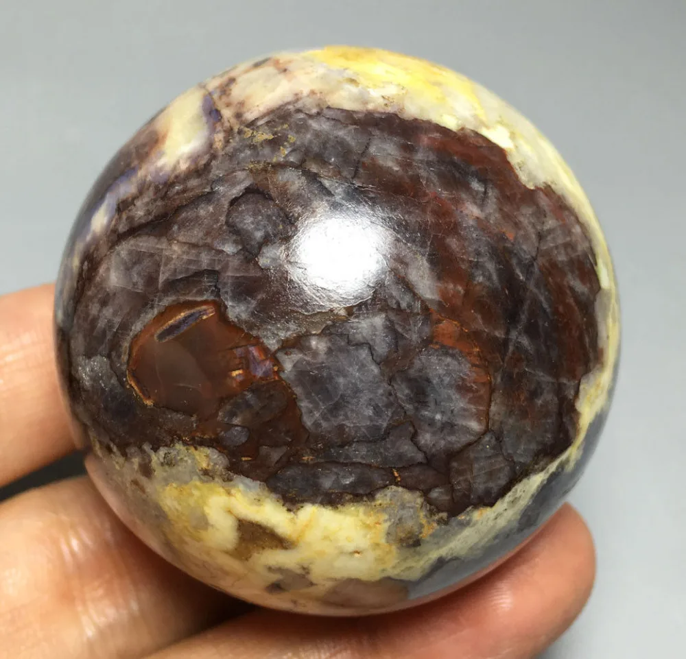 

240g WOW! NATURAL RARE PIETERSITE Crystal SPHERE BALL HEALING buddha incense burner