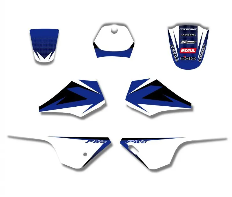 

New Style TEAM GRAPHICS&BACKGROUNDS DECAL STICKERS Kits For Yamaha PW 80 PIT bike