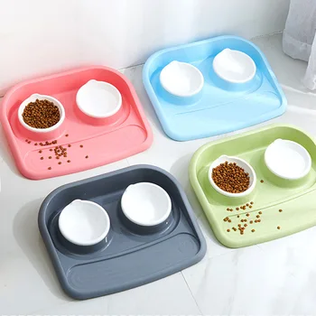 Anti-slip Non-toxic Mat With Two Bowls 