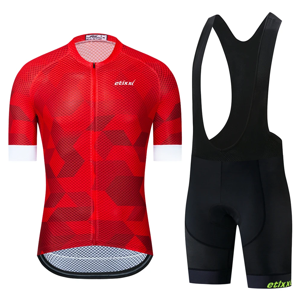 Men/'s Cycling Jersey Set Bib Shorts Summer Breathable Short Sleeve Shirt Jersey