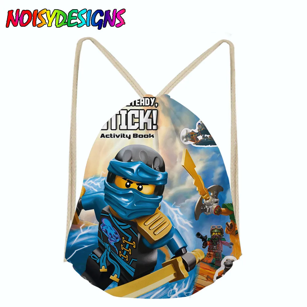 Для мужчин Для женщин спорта Drawstring сумка Ninjago игры печати Для женщин Mochila Повседневное небольшой Bagpack для детей школьные сумки Bolsa