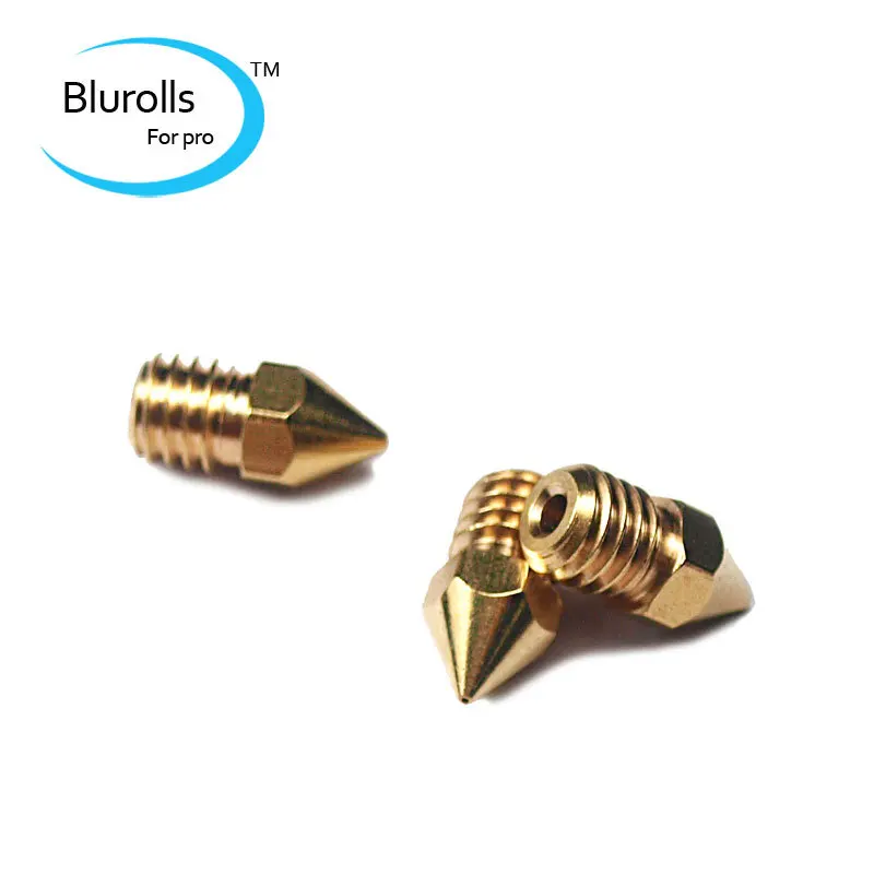 

3d printer parts reprap m6 copper nozzle kit (0.3+0.4+0.5mm) for 1.75mm fialmemt 3d printer nozzle