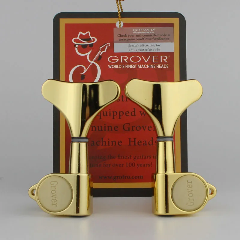 Колки Grover Gold 2R2L герметичные для бас гитары машинные головки сделано в