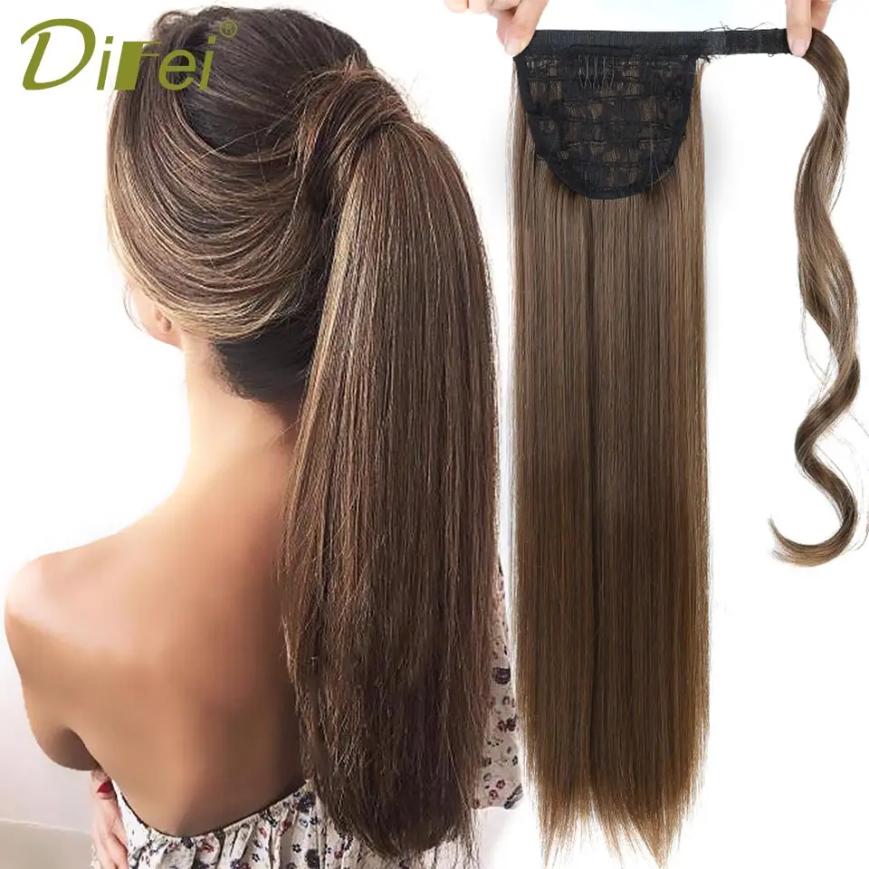 Buy DIFEI 24" Long Straight Hair Ponytail Wig Ponytail