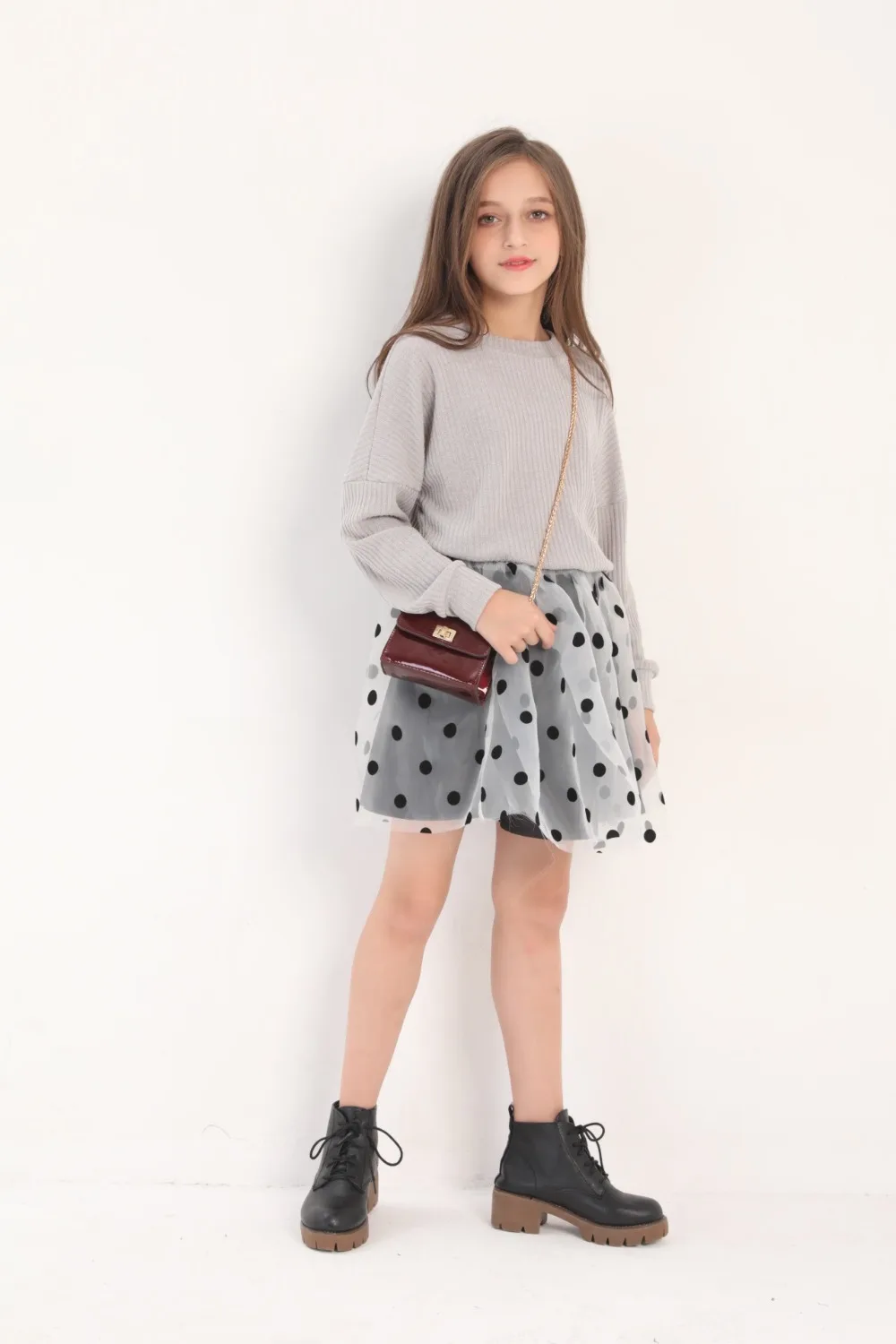 casuais crianças moda traje crianças vestido de