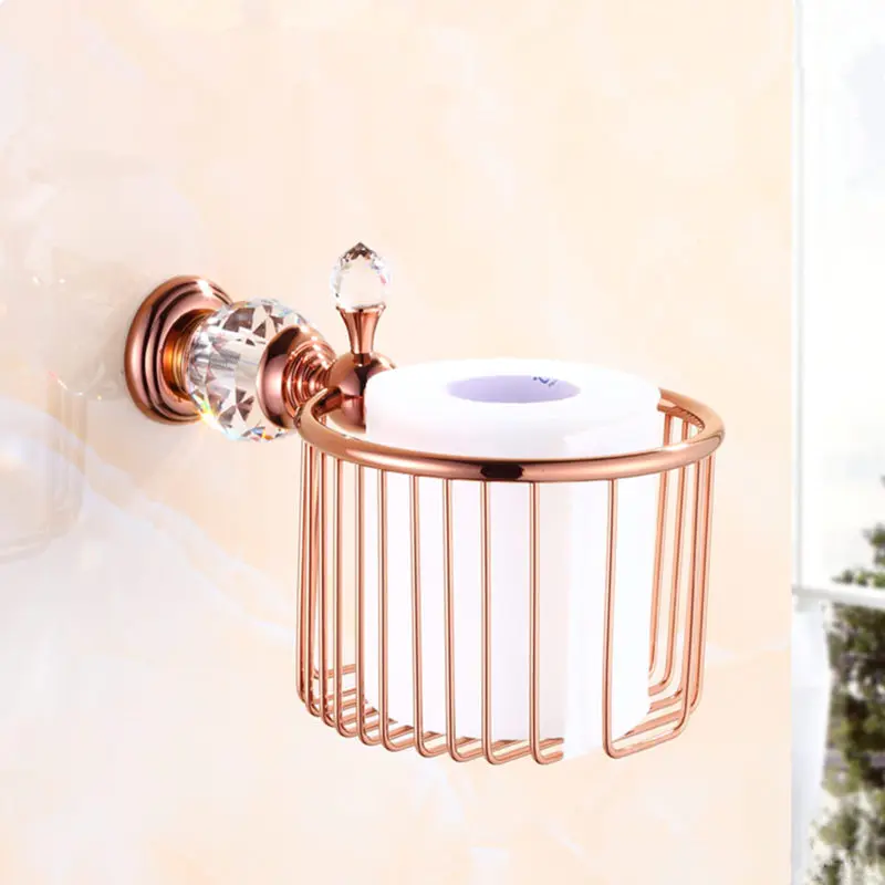 

Three color zinc alloy bathroom toilet basket, bathroom luxury decoration products toilet basket accessories