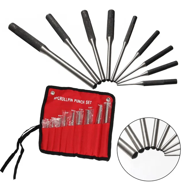 9Pcs Roll Pin Punch Set Tools Kit Great for Pistol Building & Removing Pins  CLH@8