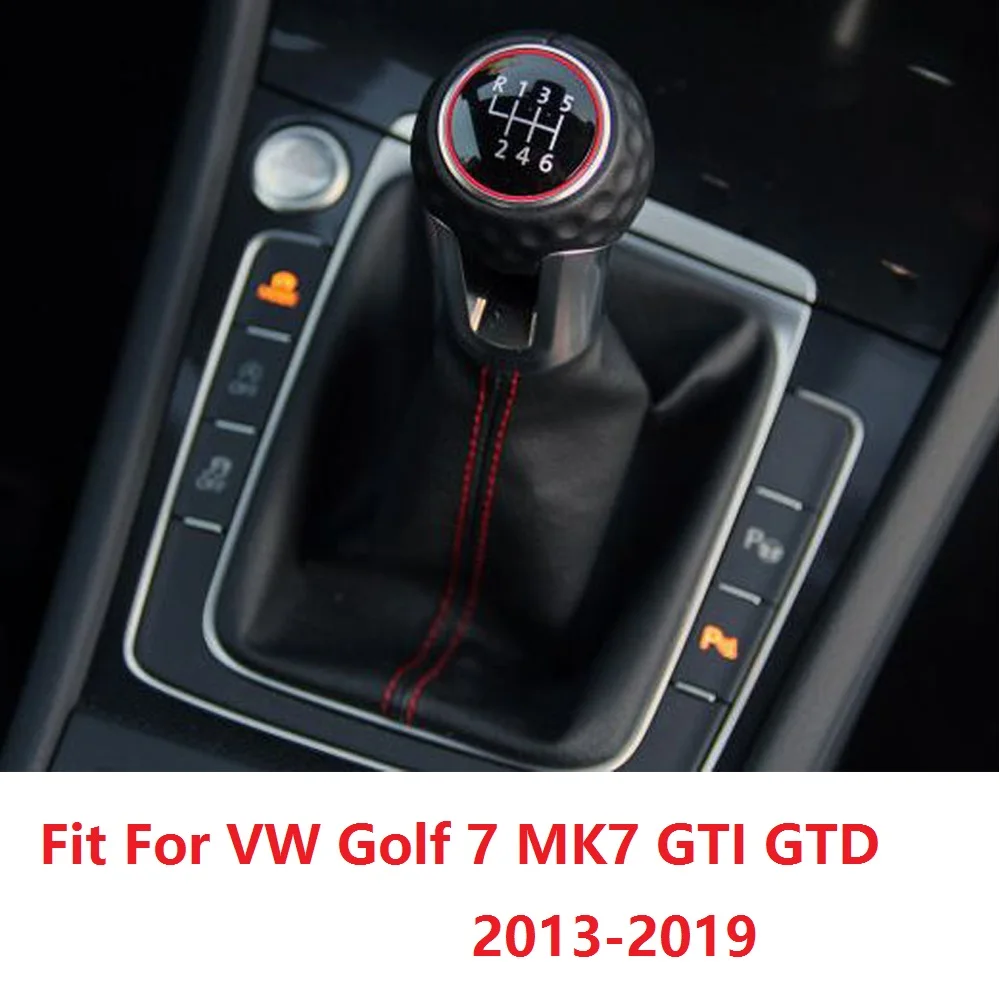 Для VW Golf 7 A7 MK7 для GTI GTD 2013 автомобиля 5/6 Скорость автомобиля Шестерни переключатель ручки для включения и выключения с кожаные ботинки