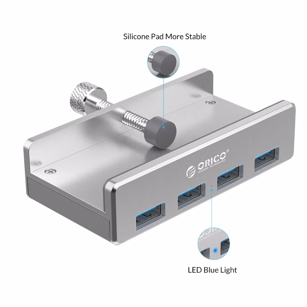 ORICO MH4PU алюминиевый 4 порта USB 3 0 Клипса хаб для настольного ноутбука Диапазон