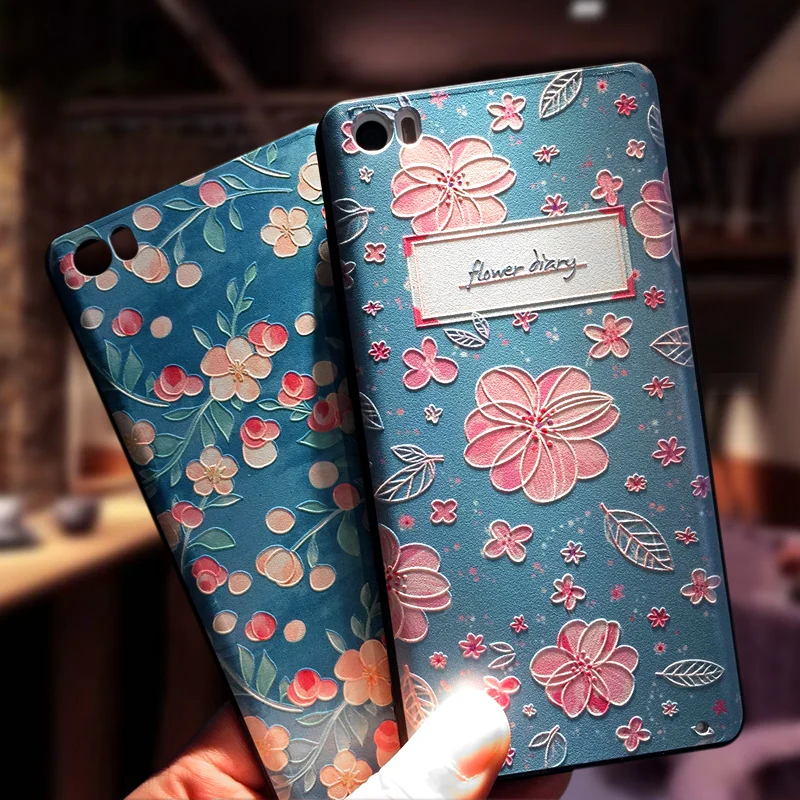 

For Funda Xiaomi Mi Note 5.7 inch Cases 3D Relief Mobile Phone Cover Silicon TPU Soft for bumper Phone Capa Case Coque 5.7"