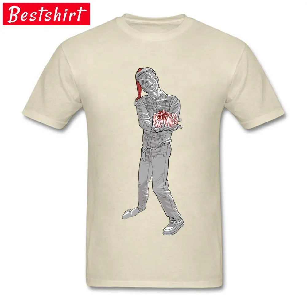 Short Sleeve Tops Tees Round Collar 100% Cotton Men T Shirts Christmas Zombie Black and White Gift T Shirts 2018 Hot Sale Christmas Zombie Black and White beige