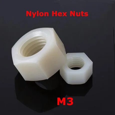 

1000pcs M3 Nylon Hexagon Nuts Metric Thread Plastic Nut Insulation Hex Nuts Fastener