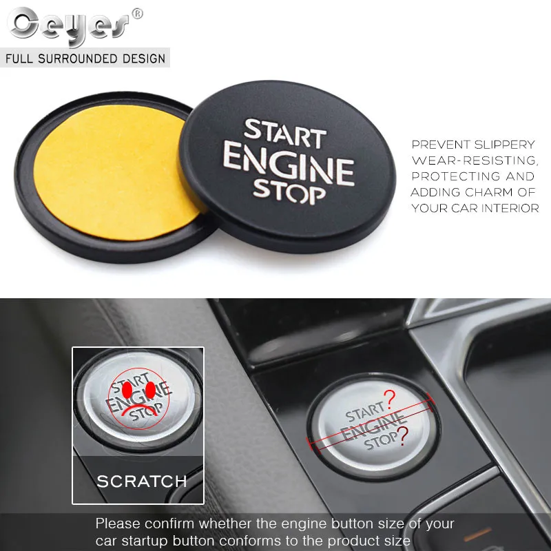 Car Start Engine Button Key Ring for VOLKSWAGEN AUDI SKODA SEAT (29)
