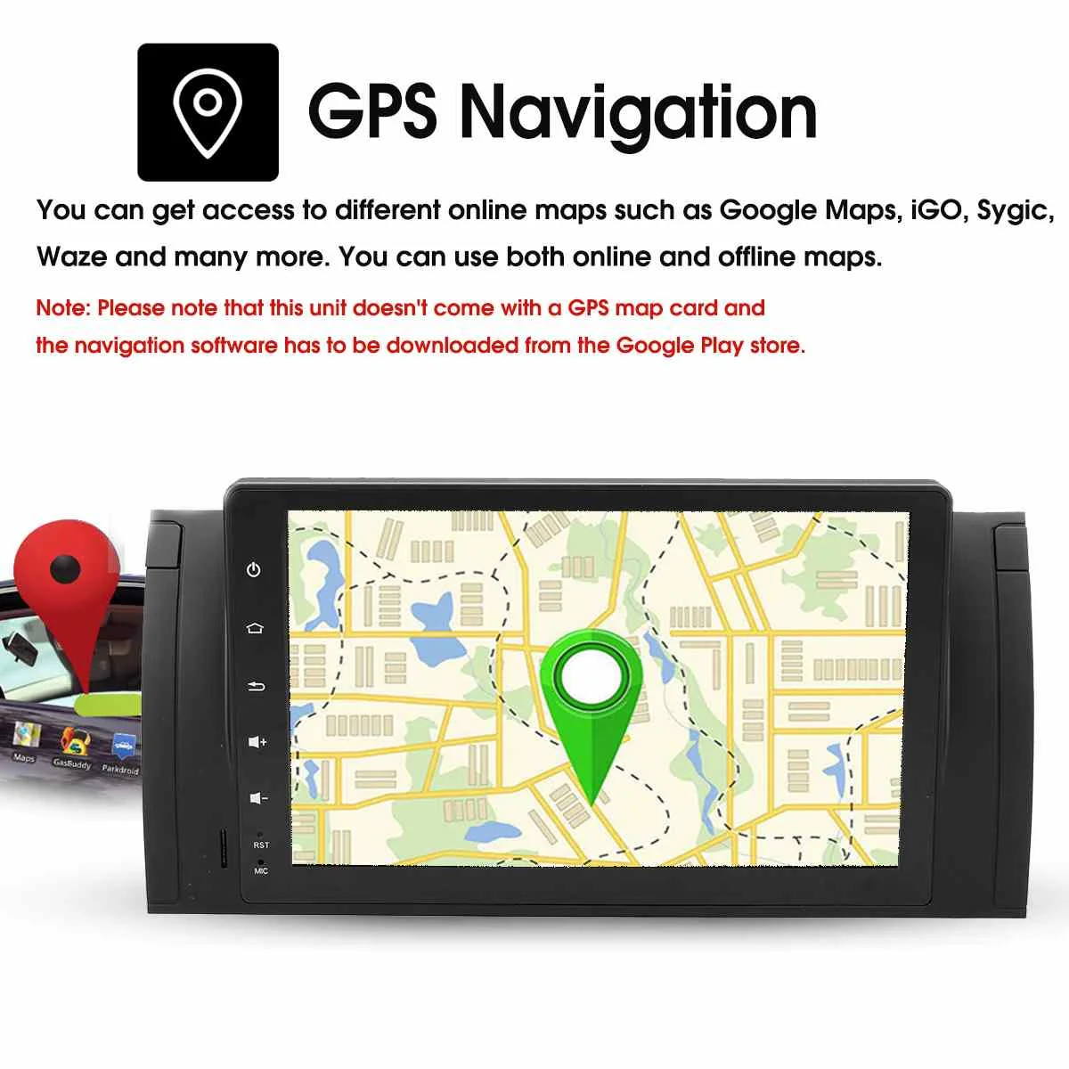 Perfect 9 Inch Android 8.1 3G 4G bluetooth Car Dash Video GPS Stereo Radio Wifi MP5 Player Car Multimedia Player For BMW E39 X5 E53 5