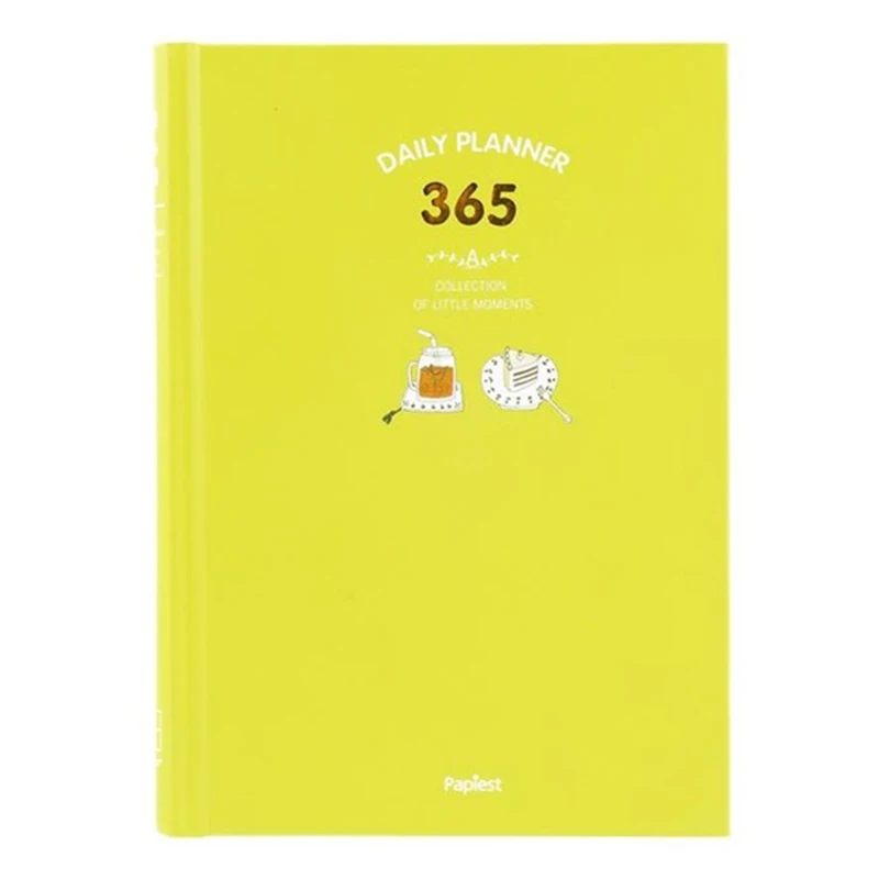

Cute 365 Planner Daily Weekly Monthly Yearly Planner Agenda Schedule Day Plan Notebook Journal Daily A5 Yellow
