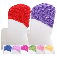 Стул с розочками стример для дома Свадебные украшения стул пояса вечерние банкетные модные благородный дом Декор для стульев створки 10 шт./партия