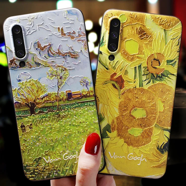 Чехол для XIAOMI MI 9 MI9 MI9SE SE с рельефным рисунком подсолнуха и растительного поля Ван