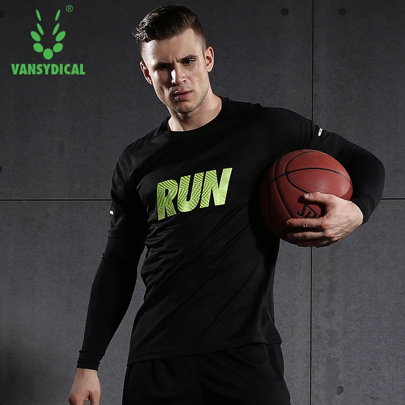 

Men Running Shirt Sportswear Gym Fitness Workout Exercise T-shirt Summer Tops Vansydical