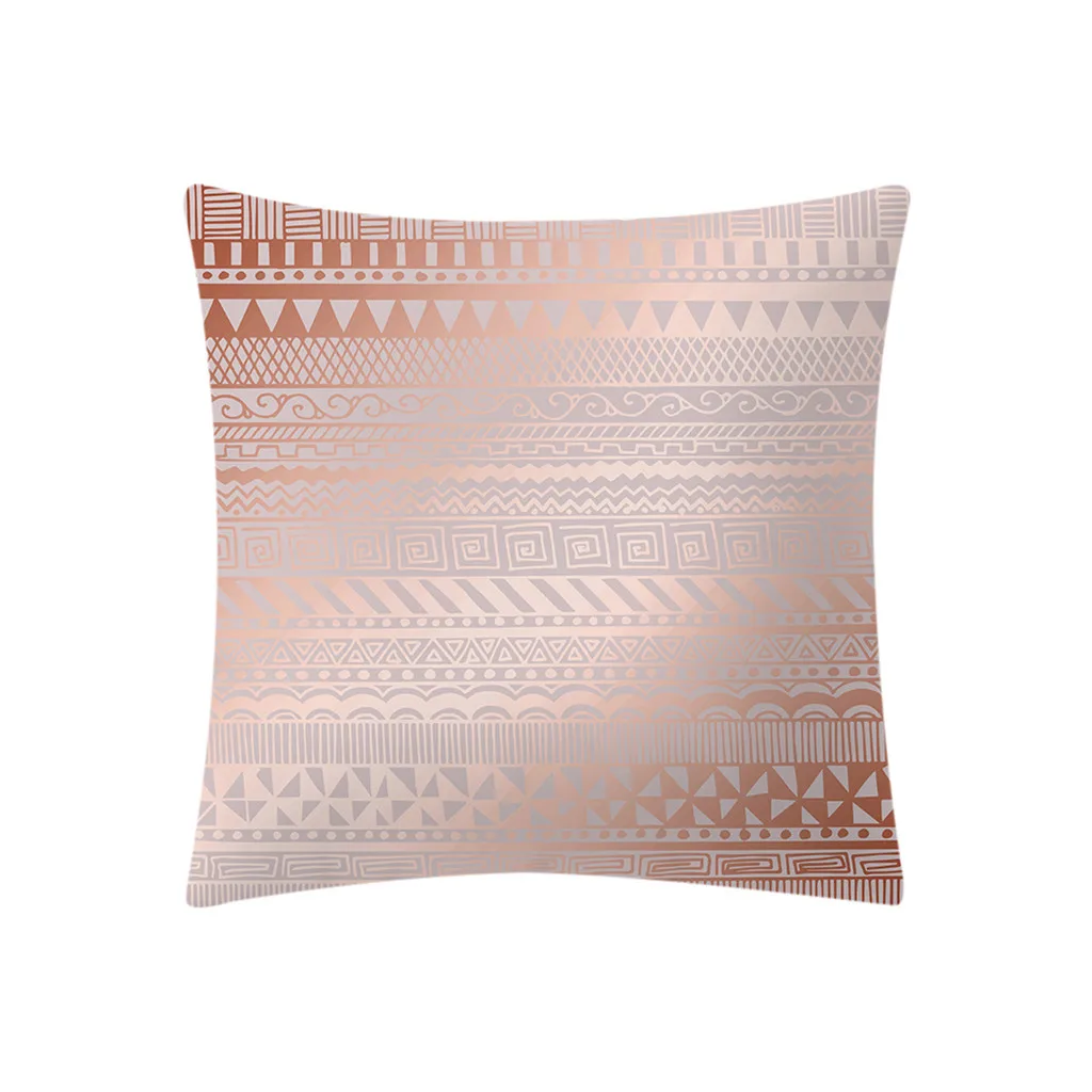 Розовое золото, розовый чехол для подушки квадратный наволочка домашние декорации Спальня для дома или офиса, декоративные