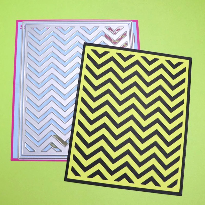 

Cutting dies Chevron Scrapbook Cardmaking DIY Craft Metal Stencil