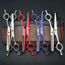2 шт. 1012Z 5.5 ''16 см фиолетовый дракон Парикмахерские ножницы Япония 440C ножницы истончение профессиональных человеческих волос ножницы