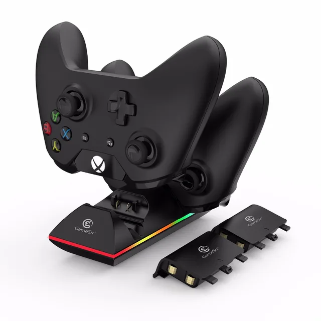 Best Price GameSir W60X190 Charger for Xbox One Controller, with 2x 800mAh Rechargeable Battery Packs and 3.3ft USB Cable