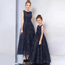 Платья для мамы и дочки одинаковые комплекты для семьи Одежда для мамы и дочки платье принцессы для мамы и дочки нарядное платье для девочек 100-175