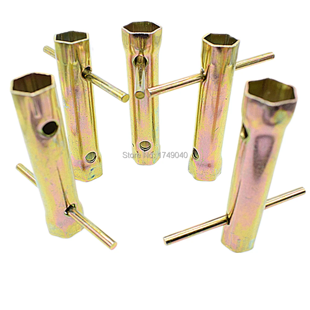 

5pc Spark Plug Spanner Metric Wrench Double Ended Socket Wrench 18mm-21mm Tubular Box Spanner Removal Tool Set With 5 Torque Bar