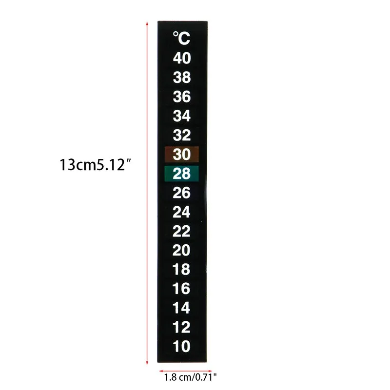 50 шт. цифровой жидкокристаллический термометр для аквариума, стикер для холодильника, кухни, клейкая лента 10, 40 градусов