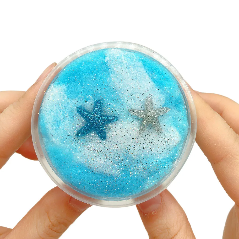 

Relax toys 60ML/100ML Stars Mud Mixing Cloud Slime Putty Scented Stress Kids Clay Toy poopsie slime surprise cute D201218