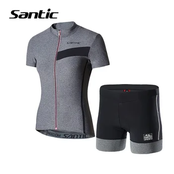 

Santic Summer Cycling Jersey Sets Women Short Sleeve Cycling Clothes Bicycle Clothing Maillot Ciclismo Road Bike Set Kits