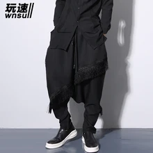 Новая мужская одежда мужской осенний мужской тренд Национальный шаровары костюмы больших размеров Брюки певицы костюмы