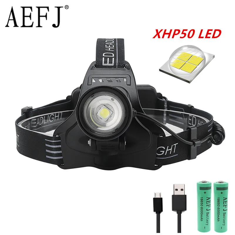

60000 lumens high powerful led headlamp Lamp headlight head torches rechargeable xhp50 head lamp power flashlight