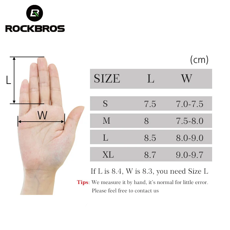 Rockbros guantes ciclismo largo Guantes de ciclismo 3D gel pad Guantes scree táctil Accesorios de bicicleta luvas ciclismo moto Guantes mtb