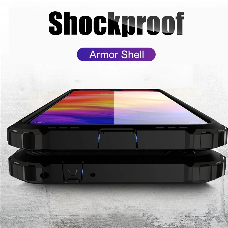 

Luxury Armor Shockproof Case On The For Xiaomi Redmi Note 7 6 Pro 5 PLus 6A 5A Phone Cover For Pocophone F1 Soft TPU Bumper Case