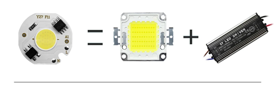 COB светодиодный светильник чип 220 В 10 Вт 50 Вт 20 Вт 30 Вт 3-9 Вт прямоугольный чип для точечный светильник светодиодный светильник прожектор Y27 Y32 не нужен драйвер DIY