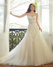 Luxury Sweetheart Lace A Line Wedding Dress Off the Shoulder Cristal Plus Size Bridal Gowns vestido