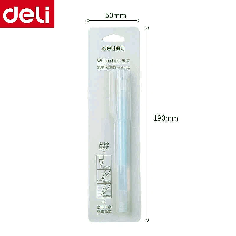 5 шт./лот Deli 68554 pen shaped клей воды 2,3 мл жидкий клей пера легко носить с собой office для дома и школы студент воды клей