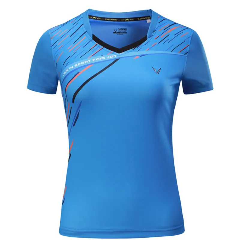 Новая летняя одежда для бадминтона, впитывающая влагу, быстросохнущая теннисная женская спортивная рубашка с короткими рукавами
