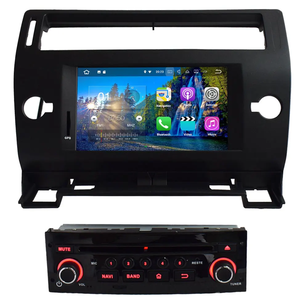 

Android 7.1.2 Quad Core 2G RAM 7" Car DVD GPS radio player 1024*600 Bluetooth for Citroen C4 2005 2006 2007 2008 2009 2010 2011