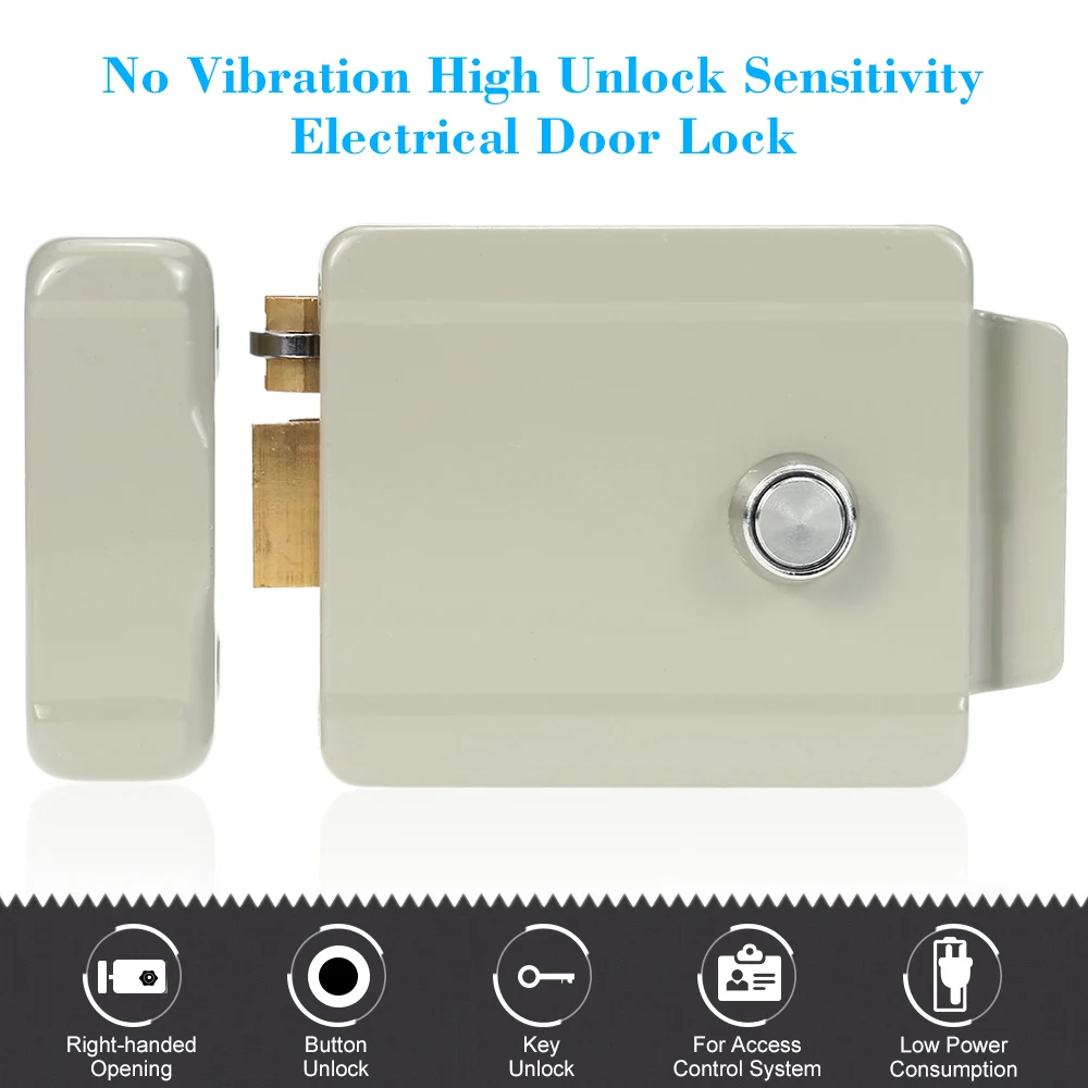 

DC 10V-15V 18W Electric Electrical Door Lock Right-handed Opener For Doorbell Intercom Access Control Security System
