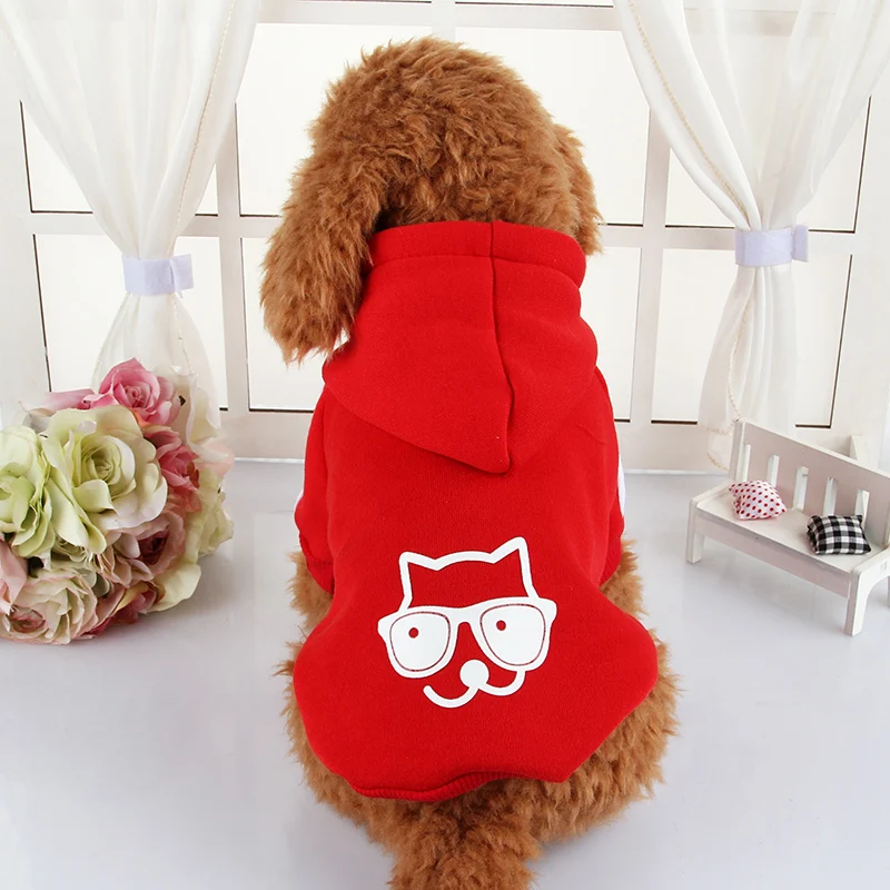 Новая весенняя курта для собак осенне-зимняя одежда для собак Одежда для котят и щенков худи для собак дешевая одежда для домашних животных - Цвет: Красный