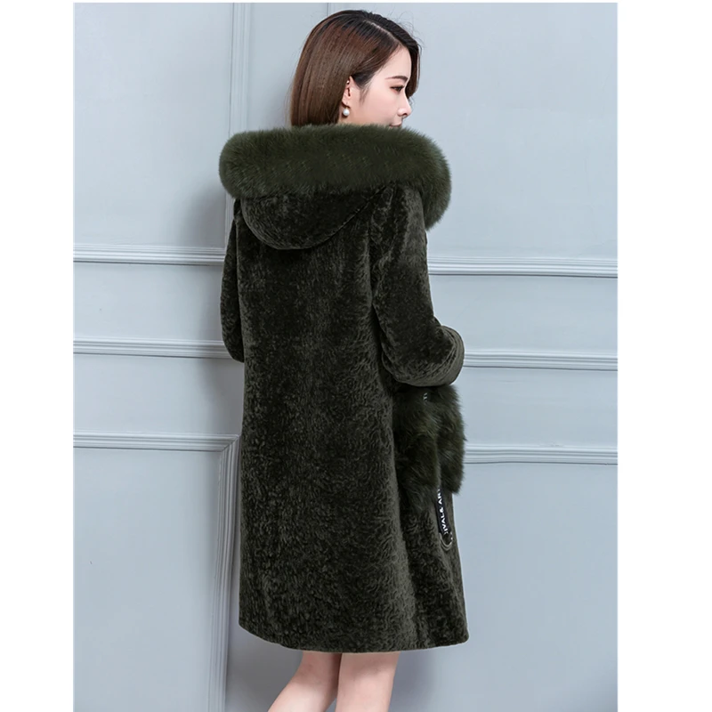Outwears Manteaux Veste Renard red En Faux Camel Yagenz Dark Lâche Qualité Solide Longues Femmes D'hiver Chaud Green Femelle De Manteau Capuchon Haute 2017 Fourrure À Fausse q7XSa4TwX