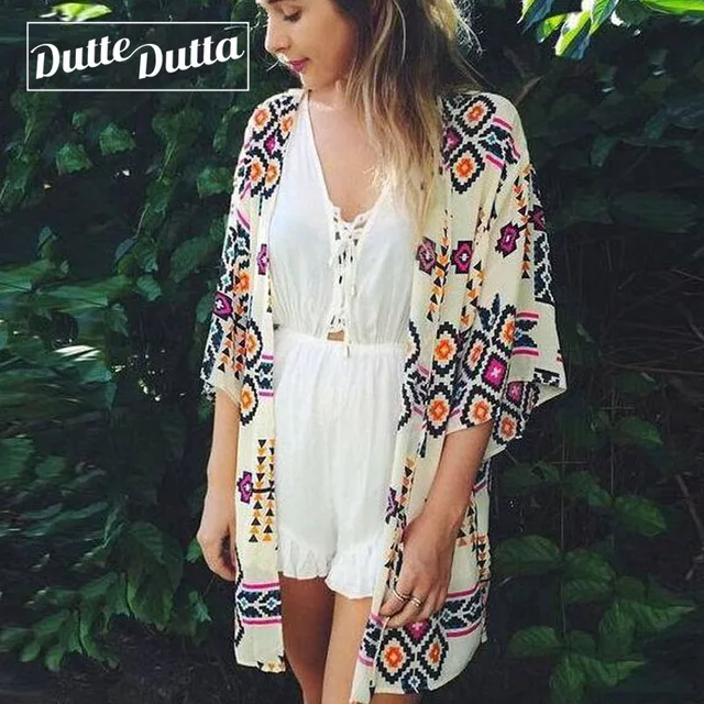 Best Price Duttedutta Sexy Pareo Cover-Ups For Women Swimsuit Covers Up Bathing Suit Summer Beach Wear Printing Swimwear Beach Dress