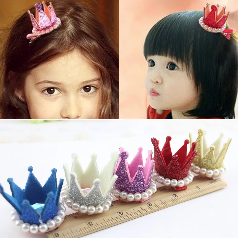 Newborn Girl Princess Headband Rhinestone Crown Hair Band Elastic Headwears
