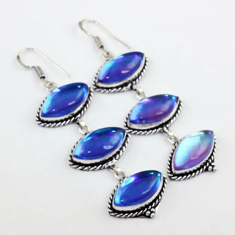 

Rainbow Topa Earrings, 75 mm, E0154