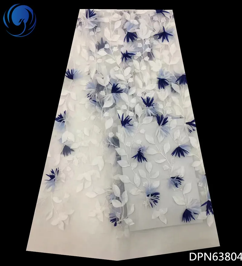

BEAUTIFICAL 2018 nigerian french lace fabrics for wedding lace applique 3d french net lace fabric 3d flower african DPN638