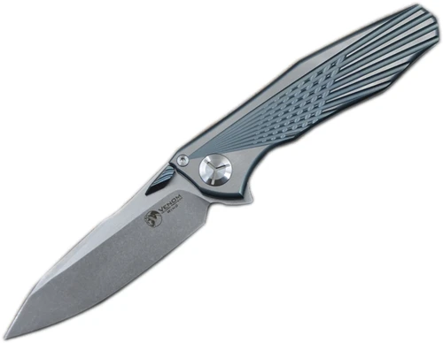 Кевин Джон Веном 4 крыла Флиппер складной нож S35VN лезвие одна титановая ручка Кемпинг Охота выживания Карманные Ножи EDC инструменты - Цвет: blue