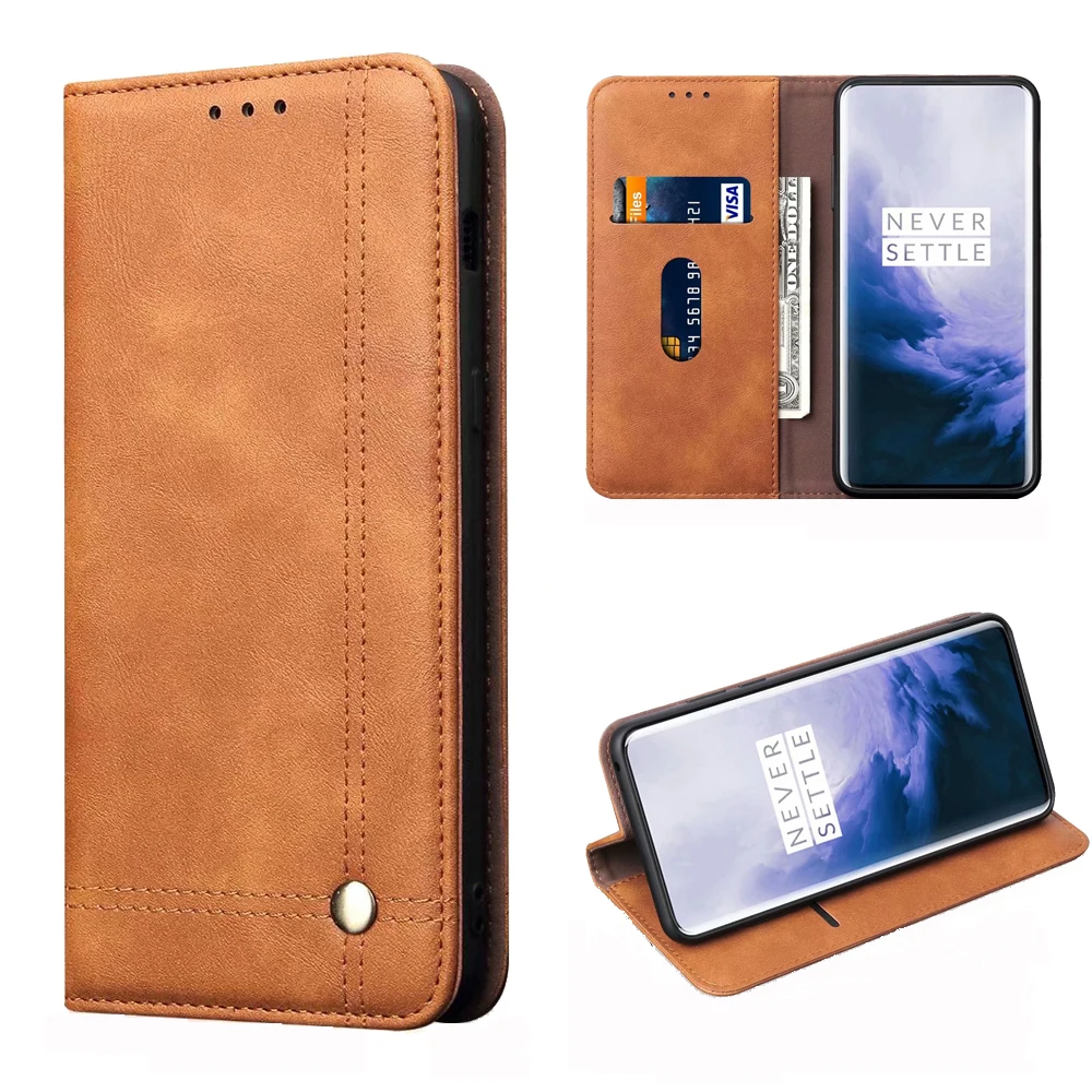 

Haissky Crazy Horse Flip Leather Case For Oneplus 7 7 Pro Magnet Wallet Case For Oneplus 6T phone case Couqe Capa With Card Slot