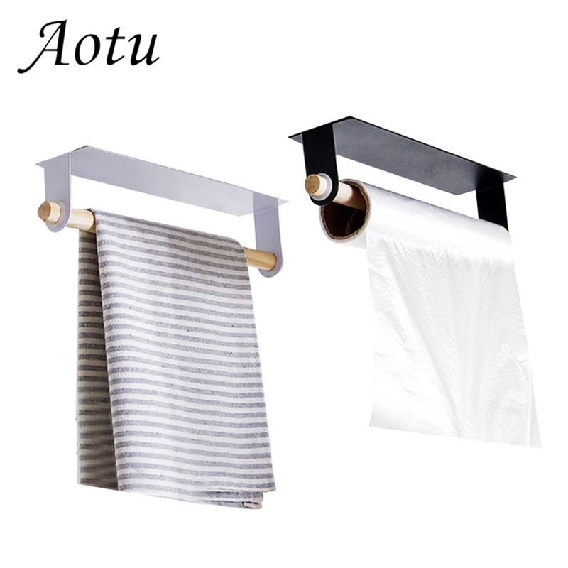 Kitchen Towel Storage Rack Hanging Holder Bathroom Organizer Towel Holder Cabinet Bathroom Organizer Storage Rack